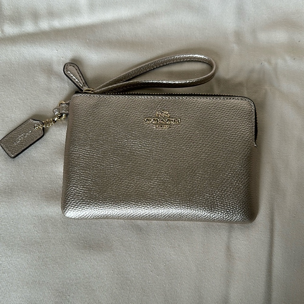 Coach Metallic Wristlet